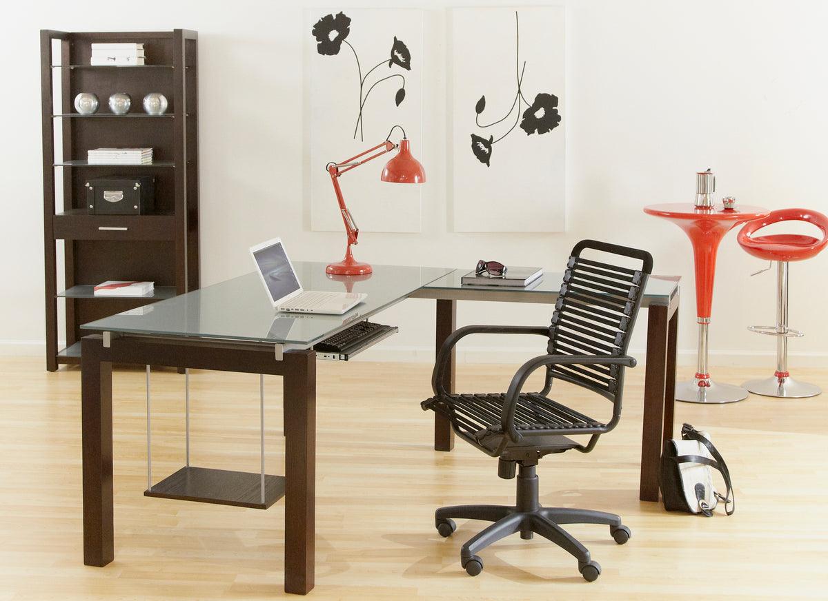 Euro Style Task Chairs - Bungie Flat High Back Office Chair Black