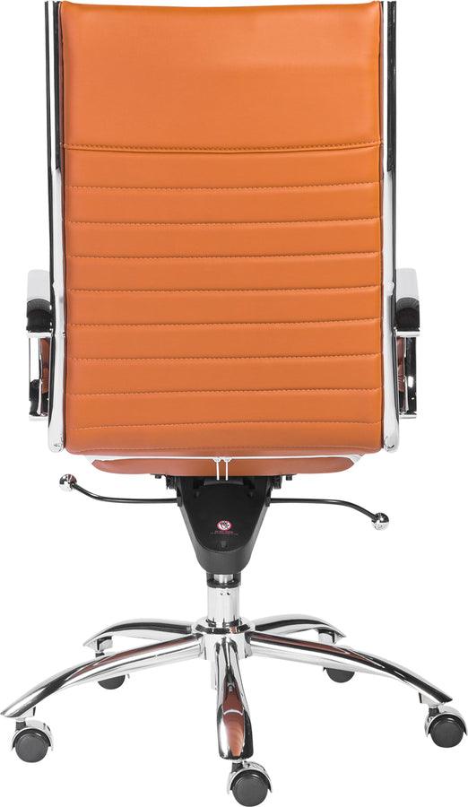 Euro Style Task Chairs - Dirk High Back Office Chair Cognac