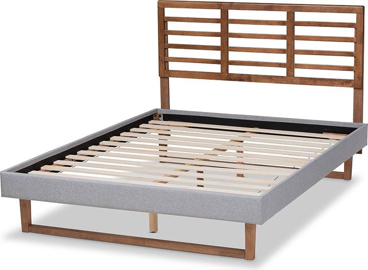 Wholesale Interiors Beds - Luciana King Bed Light Gray & Ash walnut