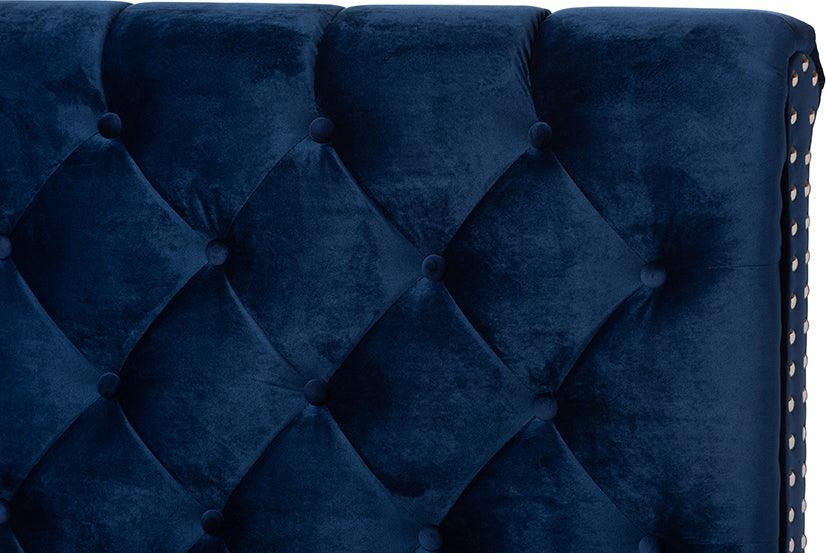 Wholesale Interiors Beds - Candace Queen Bed Navy Blue