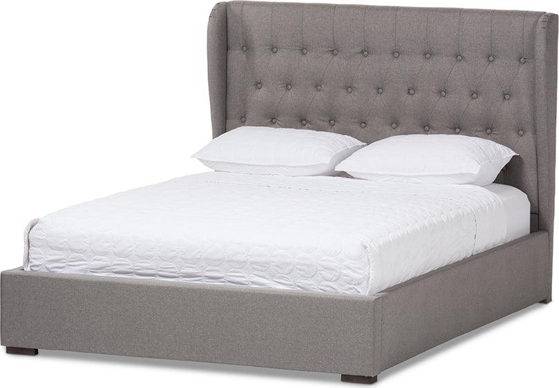 Wholesale Interiors Beds - Penelope Queen Bed Light Gray