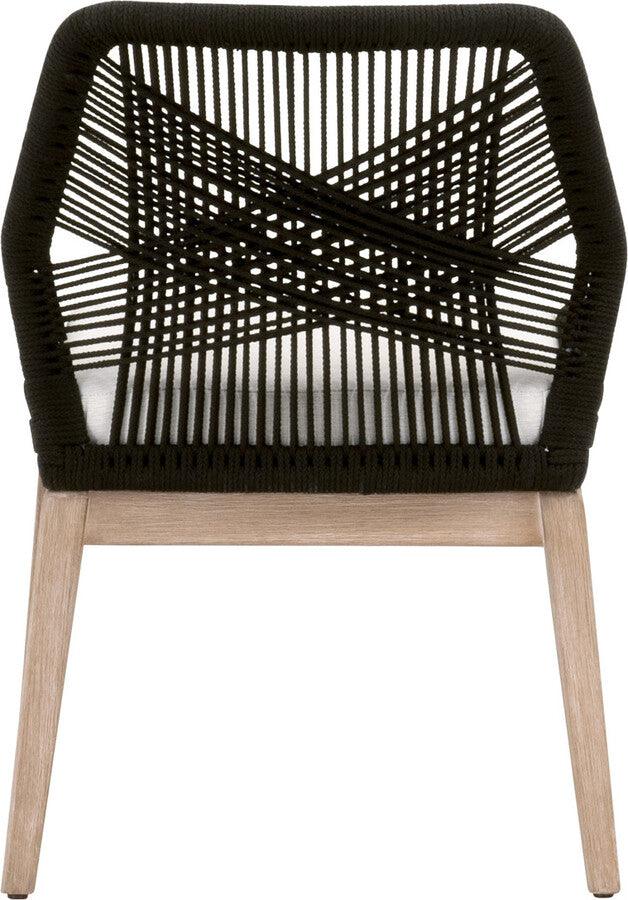 Essentials For Living Dining Chairs - Loom Limited Edition Dining Chair - Black Rope White Speckle Natural Gray