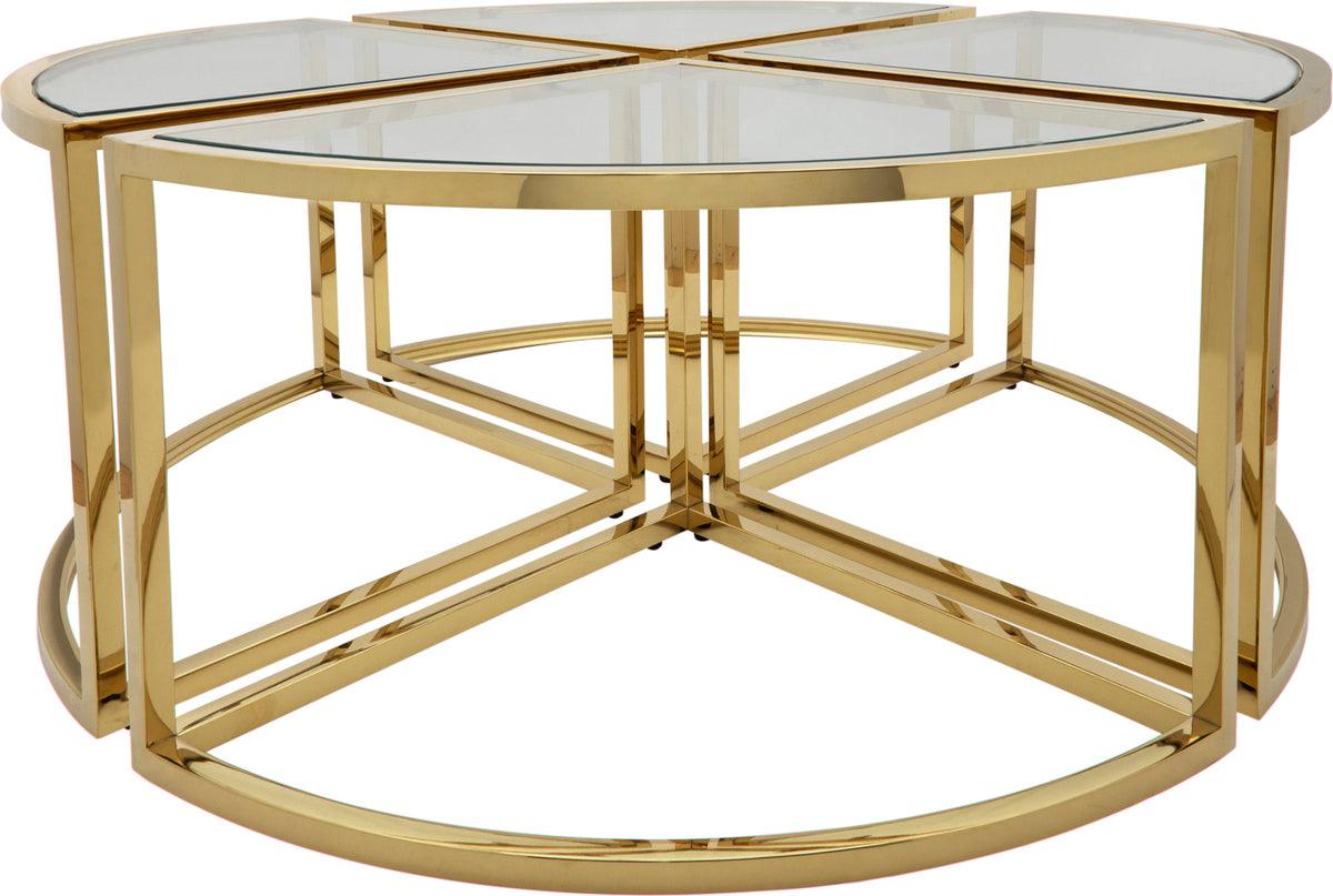 Sagebrook Home Side & End Tables - Metal Pull Out Coffee Table, Gold