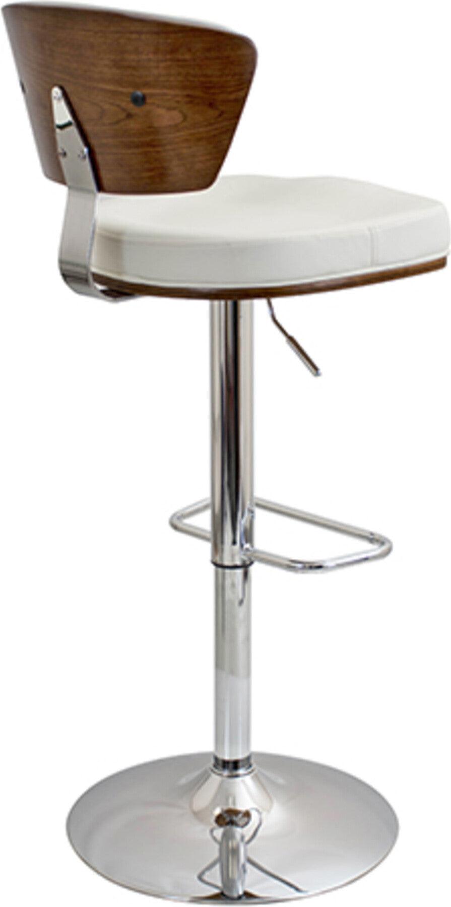 Lumisource Barstools - Ravinia Barstool Walnut & White