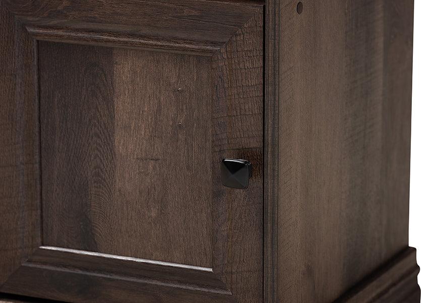 Wholesale Interiors Nightstands & Side Tables - Nolan 1 Drawer Nightstand Brown & Black