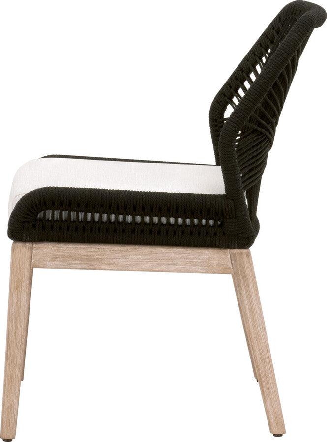 Essentials For Living Dining Chairs - Loom Limited Edition Dining Chair - Black Rope White Speckle Natural Gray
