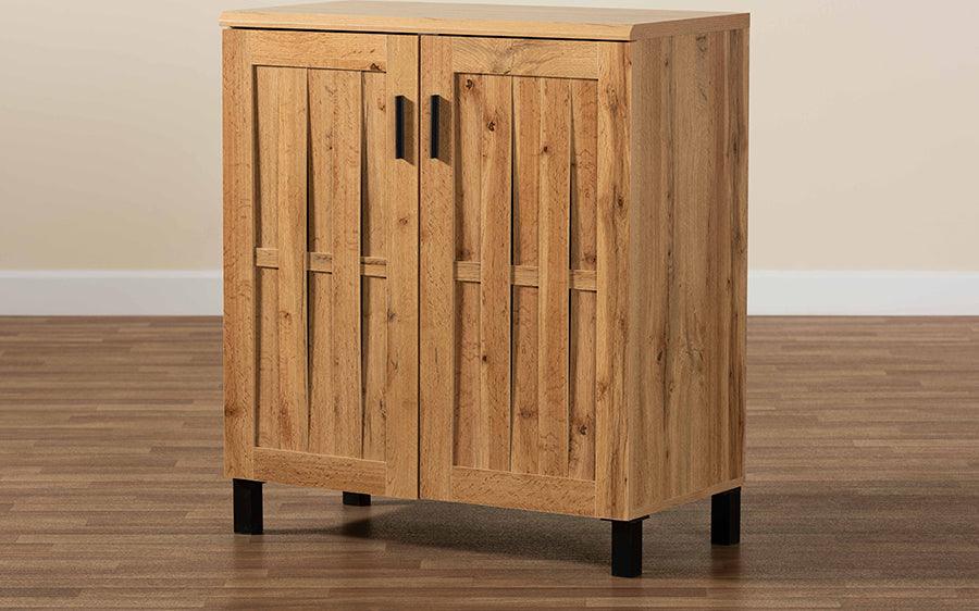 Wholesale Interiors Cabinets & Wardrobes - Excel Modern and Contemporary Oak Brown Finished Wood 2-Door Storage Cabinet