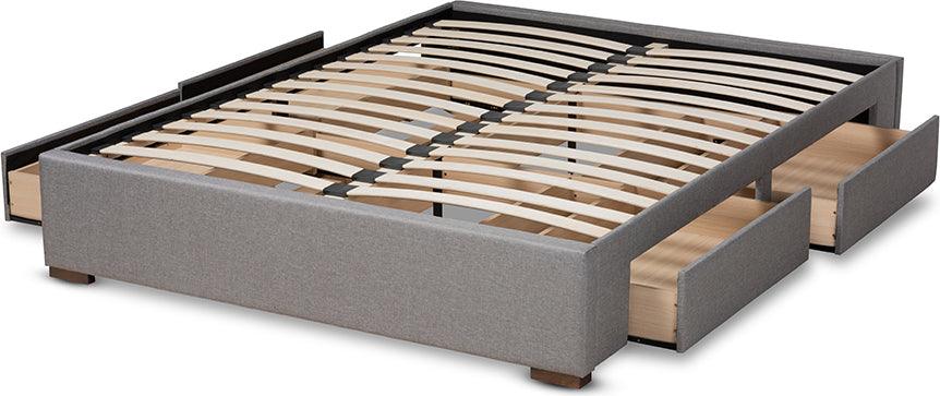 Wholesale Interiors Beds - Leni Queen Storage Bed Gray
