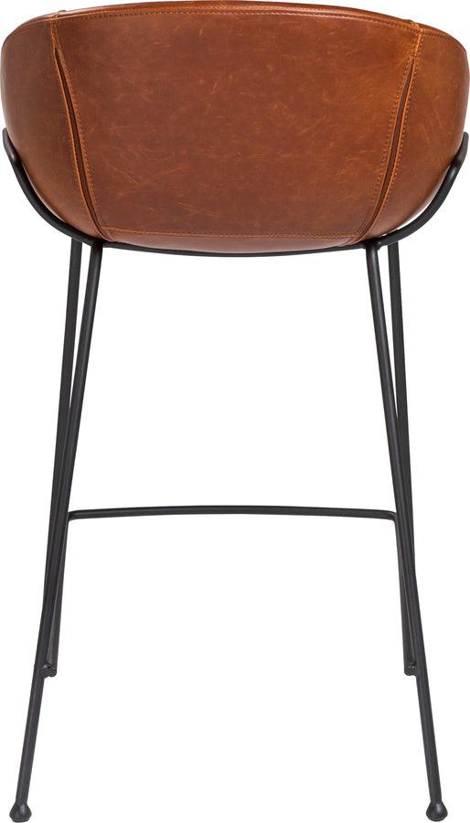 Euro Style Barstools - Zach-C Counter Stool in Dark Brown and Black Frame and Legs - Set of 2