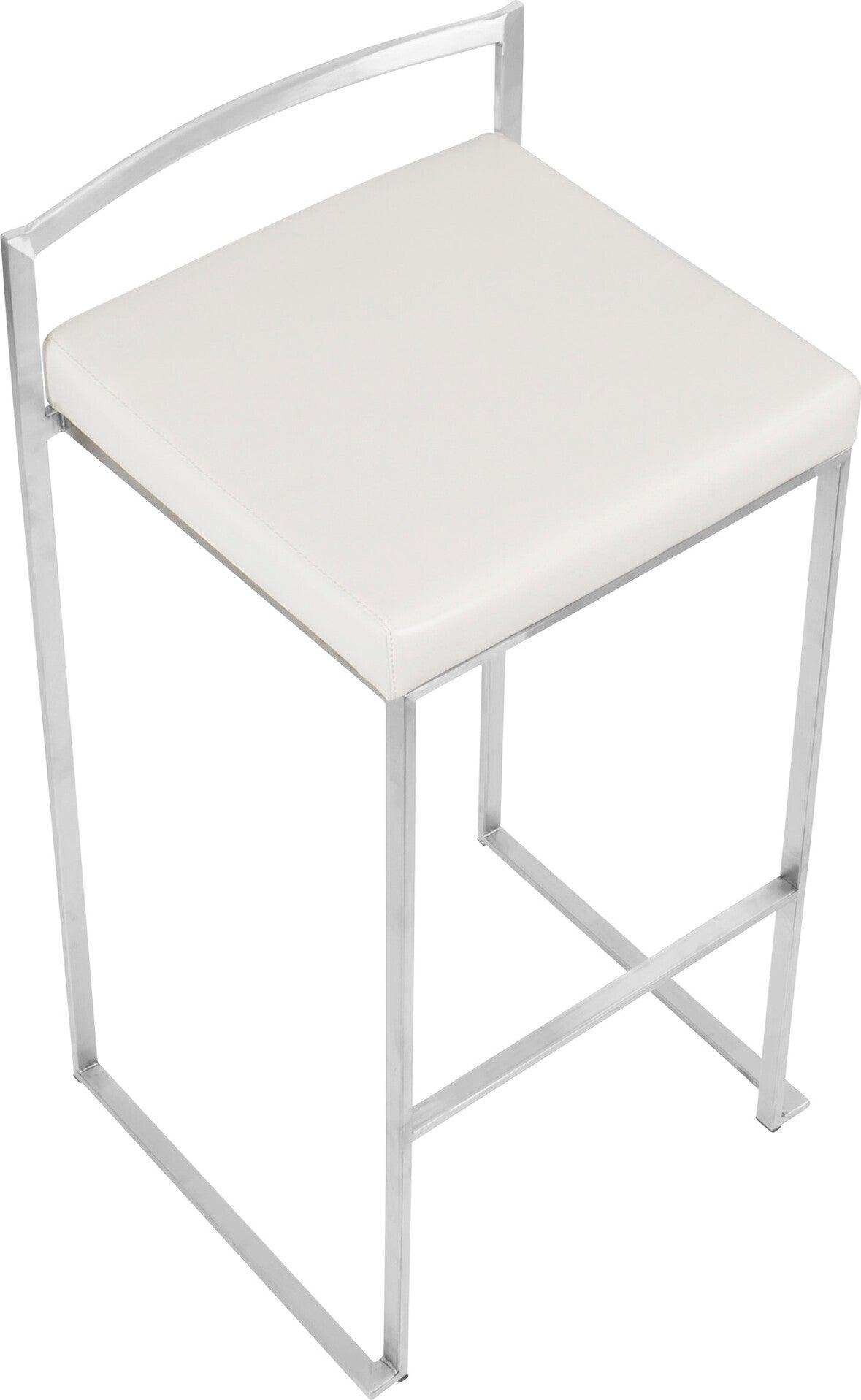 Lumisource Barstools - Fuji Stacker Barstool White (Set of 2)