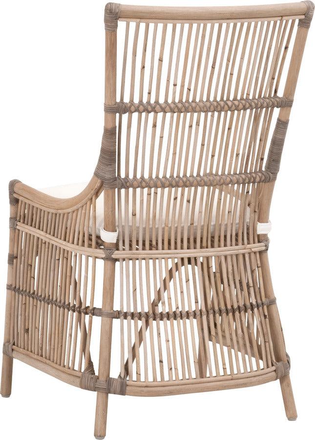 Essentials For Living Dining Chairs - Spindle Dining Chair Matte Gray Rattan & Matte Gray Binding