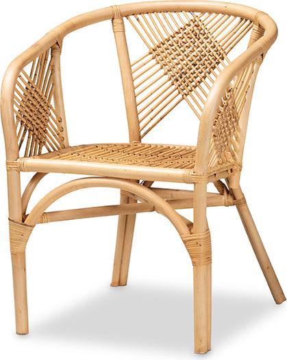 Wholesale Interiors Dining Chairs - Kagama Modern Bohemian Natural Brown Rattan Dining Chair