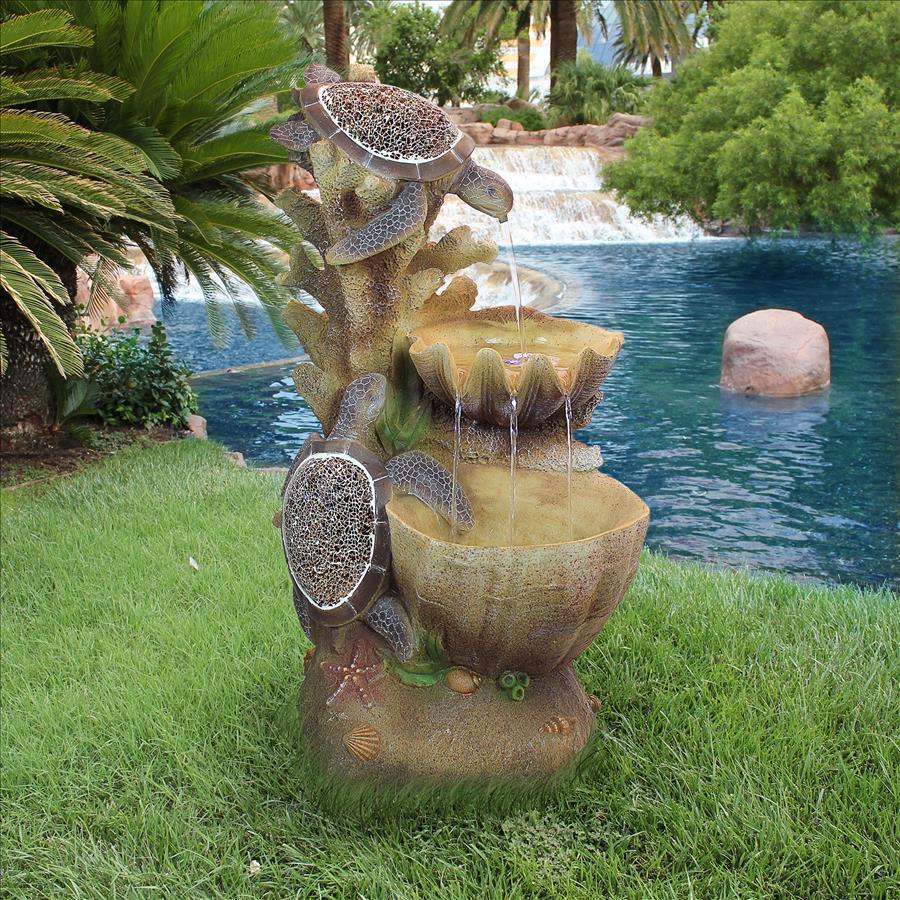 Design Toscano Fountains - Turtle Cove Cascading Garden Fountain
