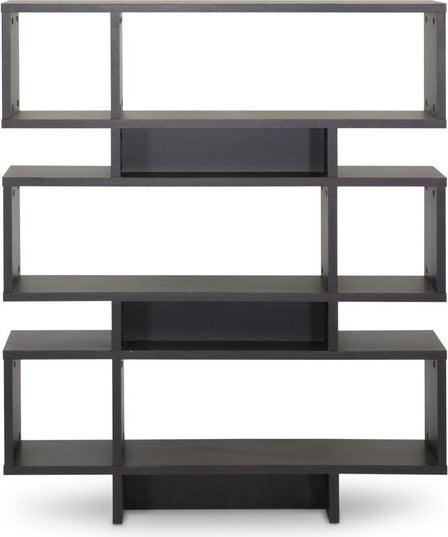 Wholesale Interiors Bookcases & Display Units - Cassidy 6-Level Dark Brown Modern Bookshelf