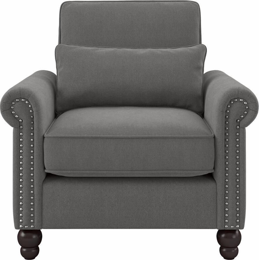 Bush Business Furniture Accent Chairs - Accent Chair with Arms French Gray Herringbone Fabric M