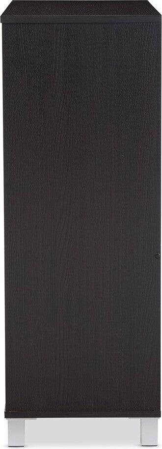 Wholesale Interiors Shoe Storage - Shirley Shoe Cabinet Dark Brown