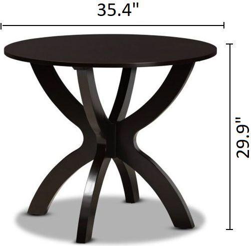 Wholesale Interiors Dining Tables - Tilde 35" Round Dining Table Dark Brown
