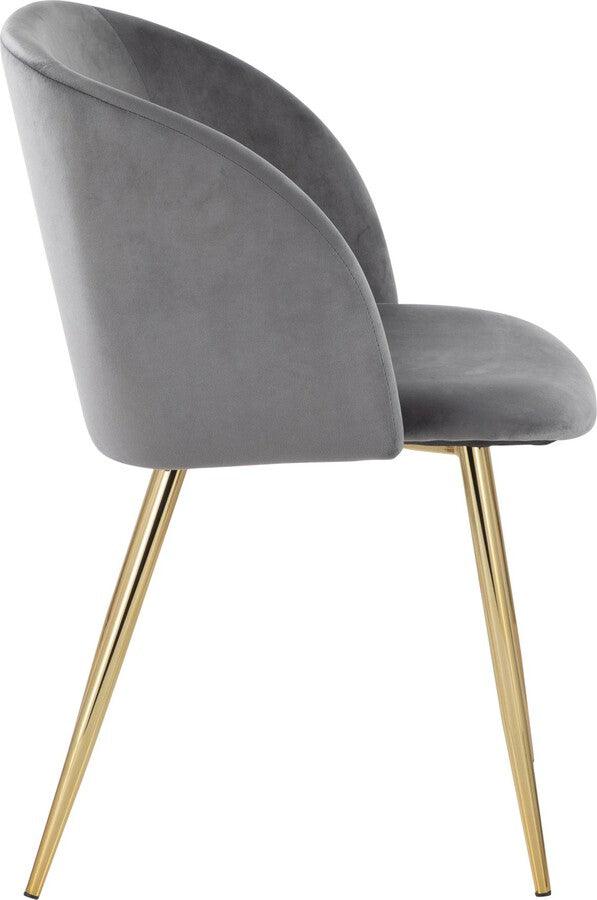 Lumisource Living Room Sets - Fran Chair 32" Gold Steel & Silver Velvet (Set of 2)