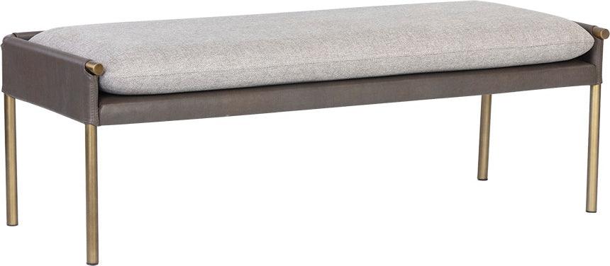 SUNPAN Benches - Bellevue Bench - Belfast Heather Grey / Bravo Ash