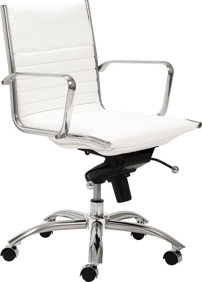 Euro Style Task Chairs - Dirk Low Back Office Chair White