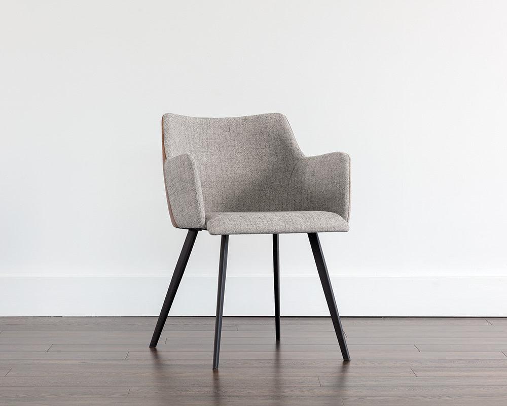 SUNPAN Dining Chairs - Griffin Dining Armchair - November Grey / Bravo Cognac