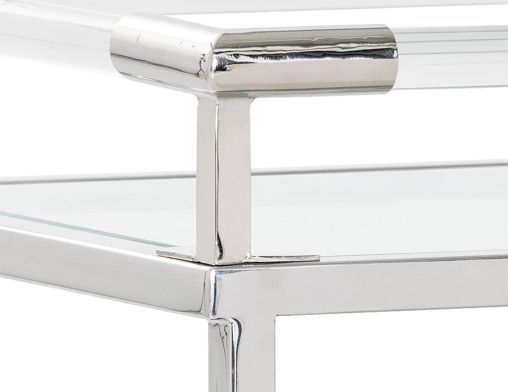 SUNPAN Bar Units & Wine Cabinets - Margo Bar Cart Silver Glass