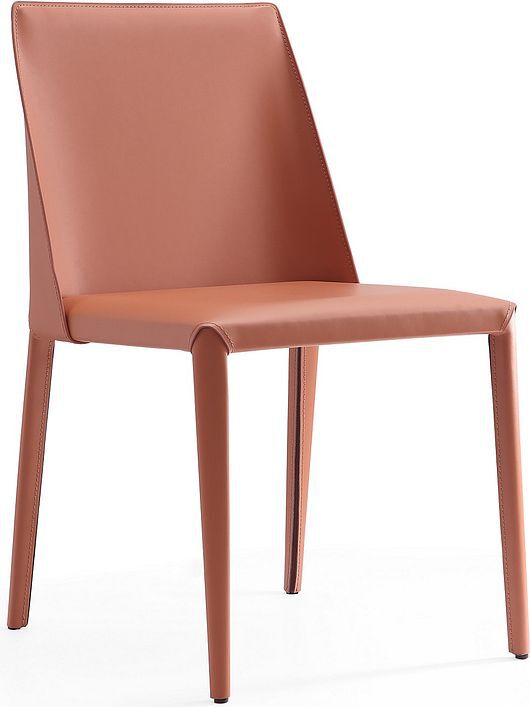 Manhattan Comfort Dining Chairs - Paris Clay Saddle Leather Dining Chair (Set of 2)