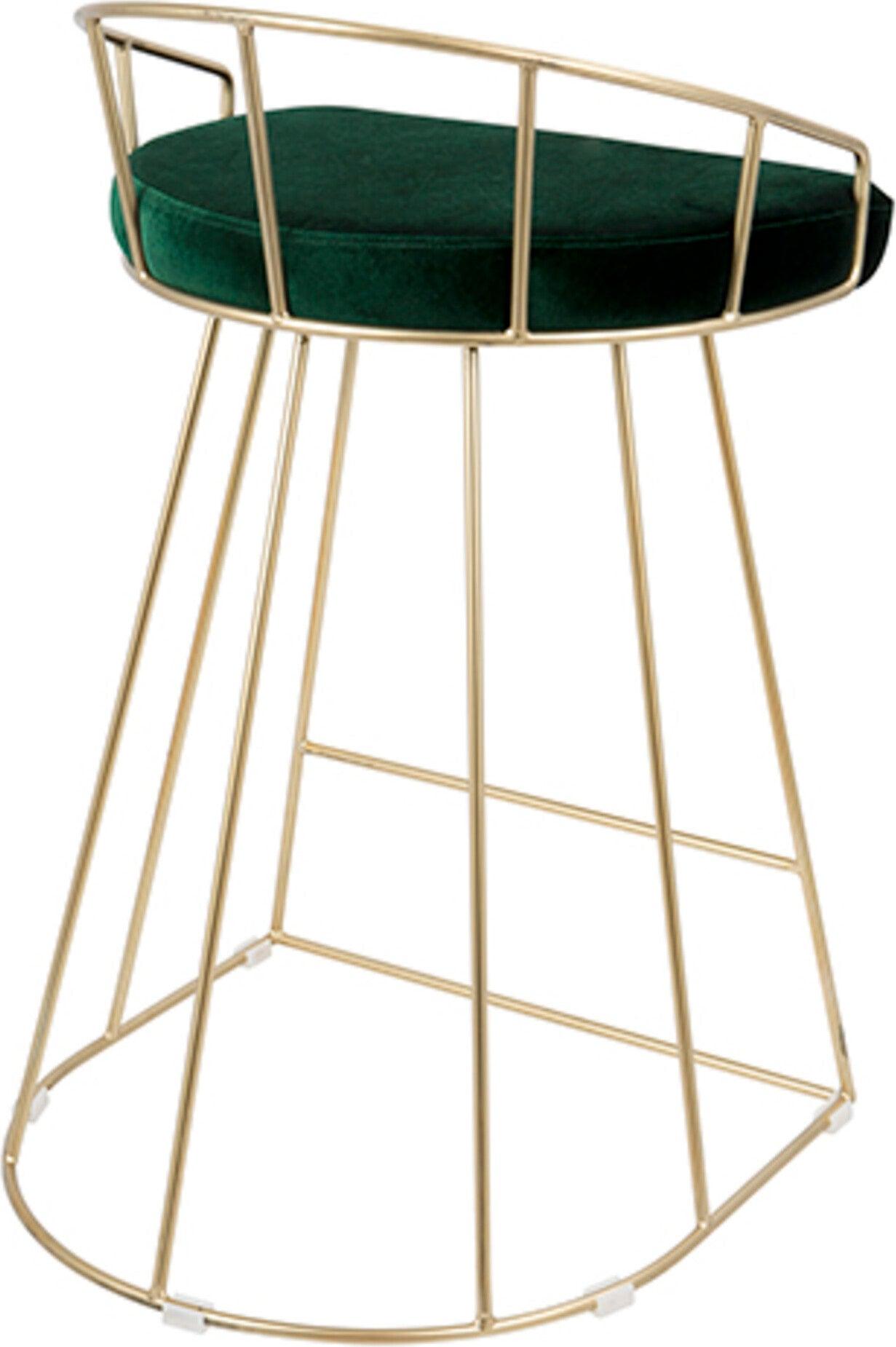 Lumisource Barstools - Canary Counter Stool Gold & Green (Set of 2)
