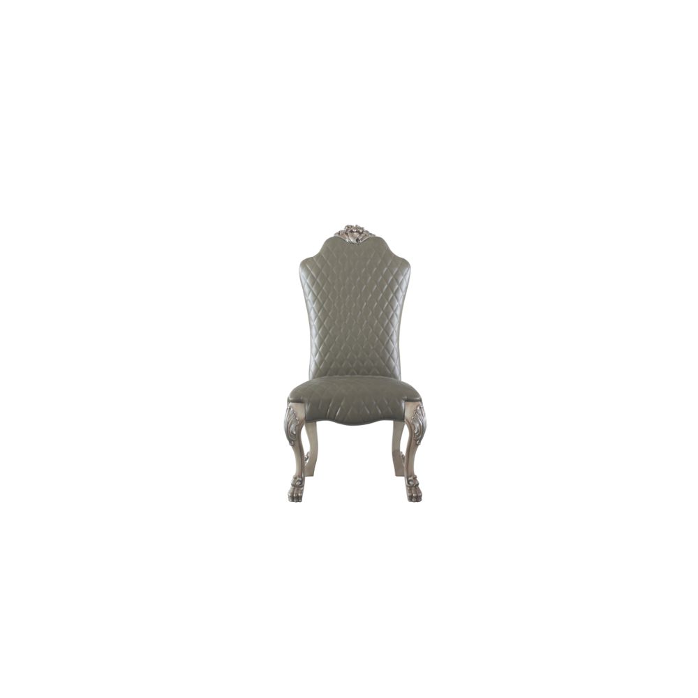 ACME Dining Chairs - ACME Dresden Side Chair (Set-2), Vintage Bone White & PU