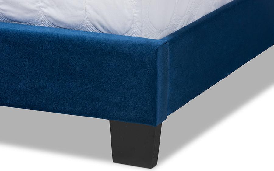 Wholesale Interiors Beds - Clare Full Bed Navy Blue & Black