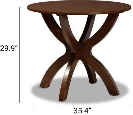 Wholesale Interiors Dining Tables - Tilde 35" Round Dining Table Walnut Brown
