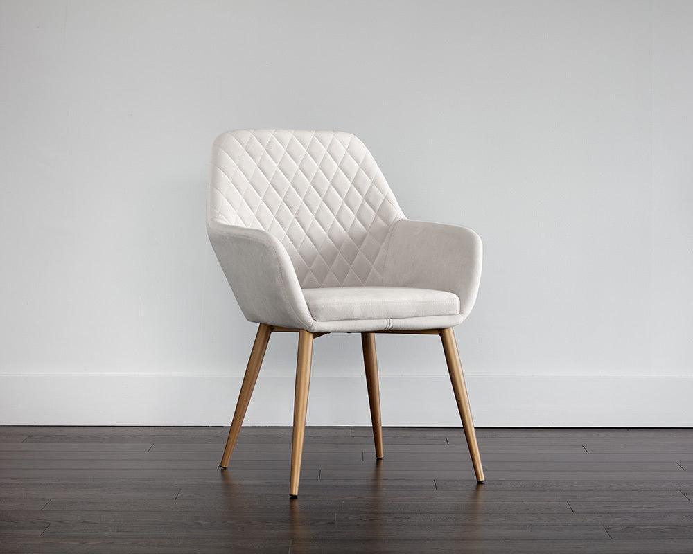 SUNPAN Dining Chairs - Jayna Dining Armchair - Champagne Gold - Antonio Linen