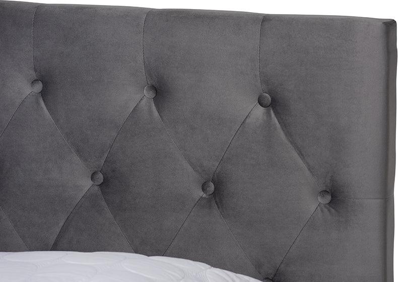 Wholesale Interiors Beds - Caronia King Storage Bed Gray & Black