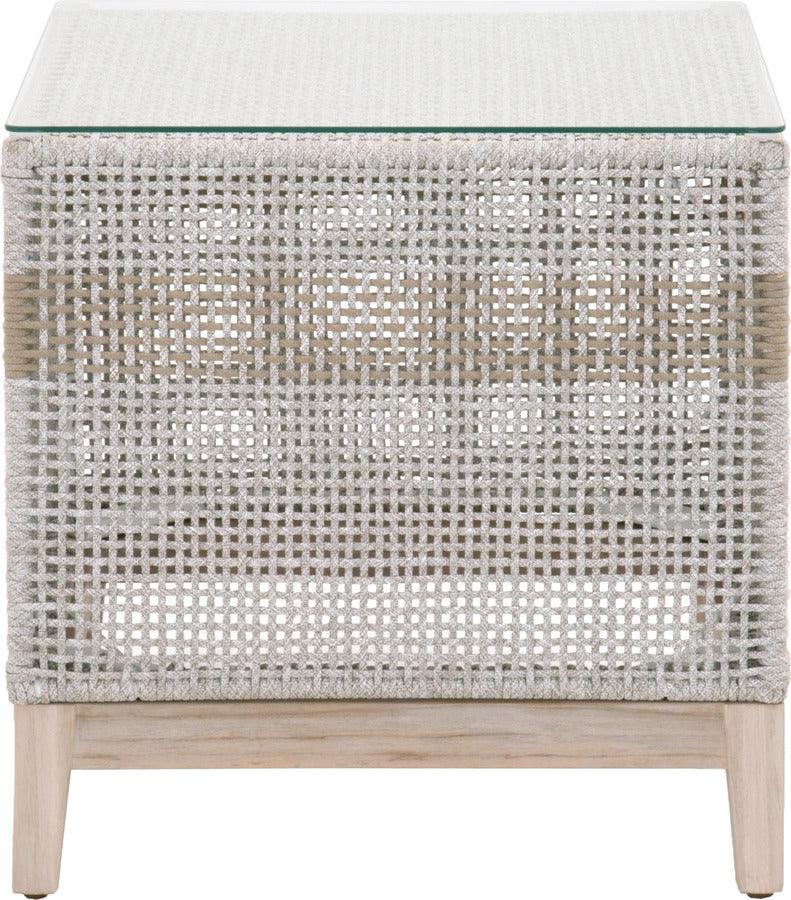 Essentials For Living Outdoor Side Tables - Tapestry Outdoor End Table Gray Teak & Clear