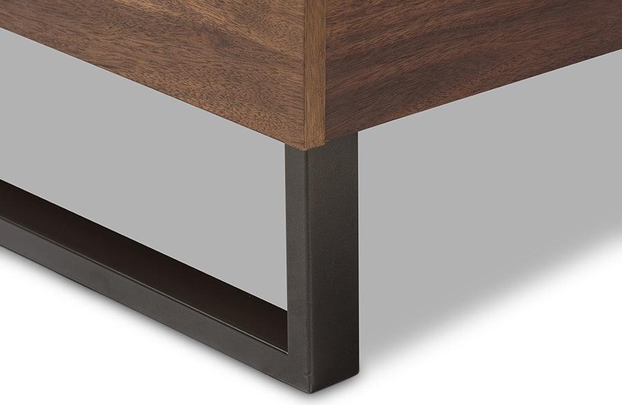 Wholesale Interiors Beds - Mitchell King Bed White/Walnut Brown