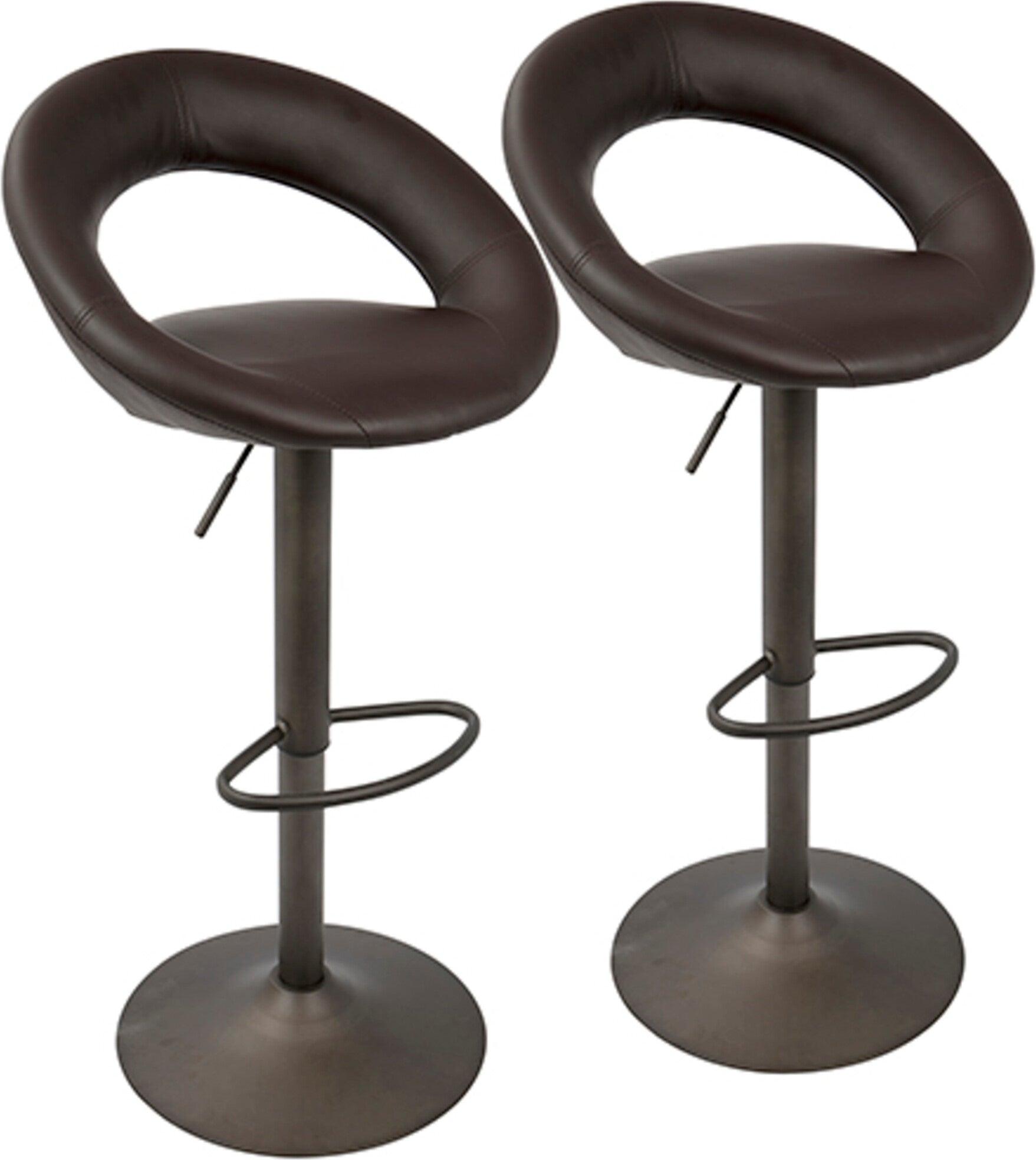 Lumisource Barstools - Metro Barstool Brown (Set of 2)