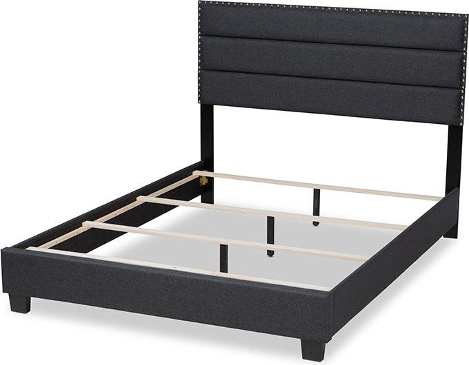 Wholesale Interiors Beds - Ansa King Bed Dark Gray & Black