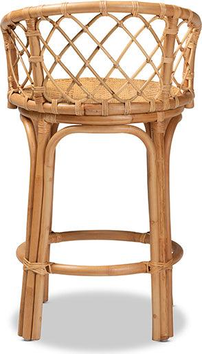 Wholesale Interiors Barstools - Orchard Modern Bohemian Natural Brown Rattan Counter Stool