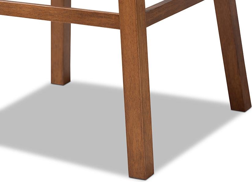 Wholesale Interiors Barstools - Gregory Bar Stool Gray & Walnut Brown (Set of 2)