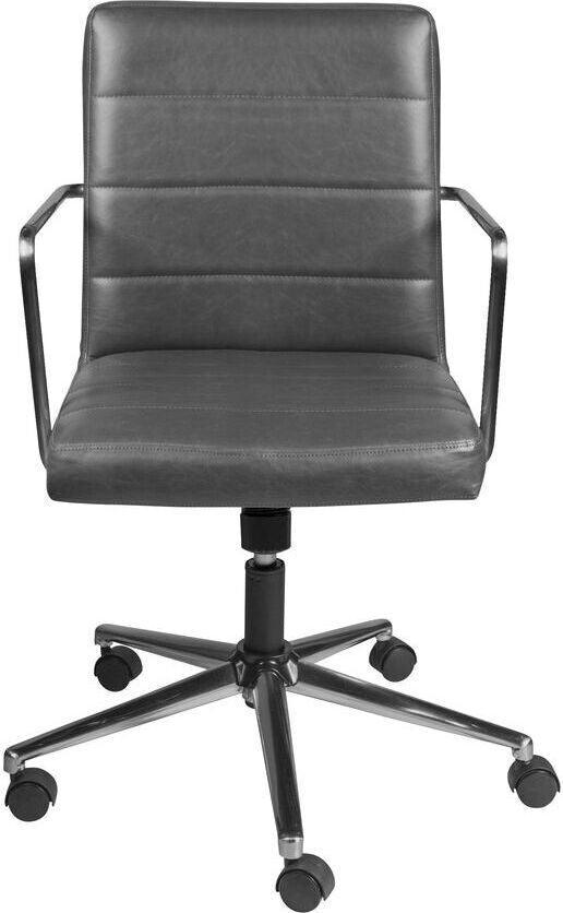 Euro Style Task Chairs - Leander Low Back Office Chair Gray