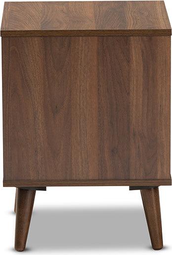 Wholesale Interiors Side & End Tables - Sami Mid-Century Modern Walnut Finished Wood End Table