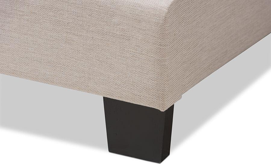 Wholesale Interiors Beds - Audrey Modern And Contemporary Light Beige Fabric Upholstered King Size Bed