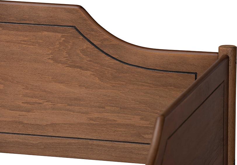 Wholesale Interiors Daybeds - Alya Classic Traditional Farmhouse Walnut Brown Finished Wood Twin Size Daybed