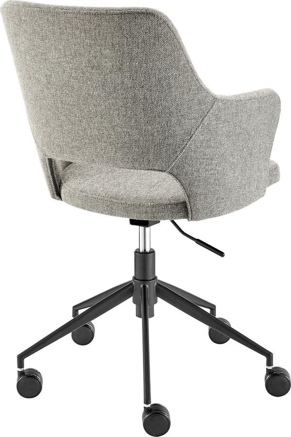 Euro Style Task Chairs - Darcie Office Chair in Light Gray Fabric and Black Base