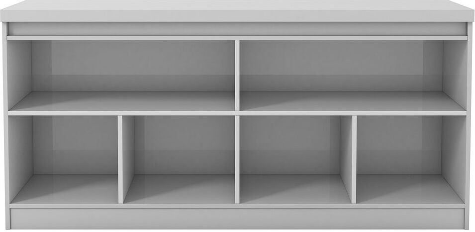 Manhattan Comfort Buffets & Sideboards - Viennese 62.99 in. 6- Shelf Buffet Cabinet in White Gloss