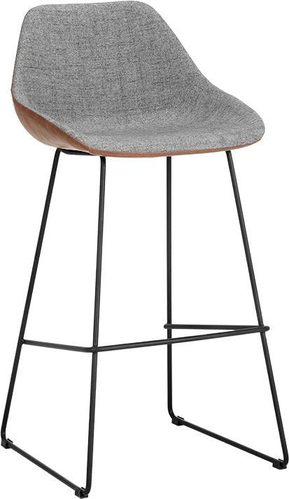 SUNPAN Barstools - Mccoy Barstool - November Grey / Cinnamon Brown
