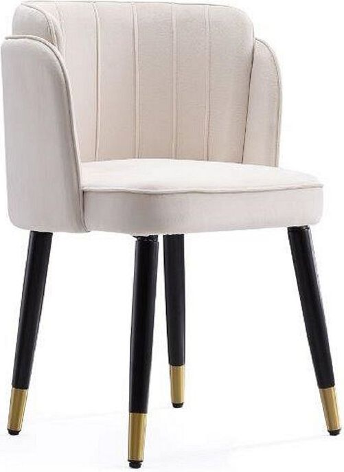 Manhattan Comfort Dining Chairs - Zephyr Velvet Dining Chair in Cream