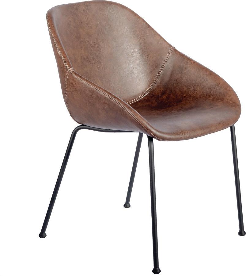 Euro Style Dining Chairs - Corinna Side Chair in Vintage Brown - Set of 2