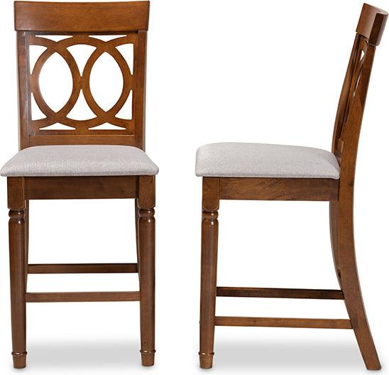Wholesale Interiors Barstools - Violet Bar Stool Gray & Walnut (Set of 2)