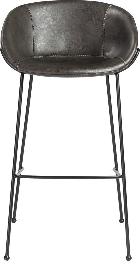 Euro Style Barstools - Zach-B Bar Stool with Dark Gray & Matte Black- Set of 2